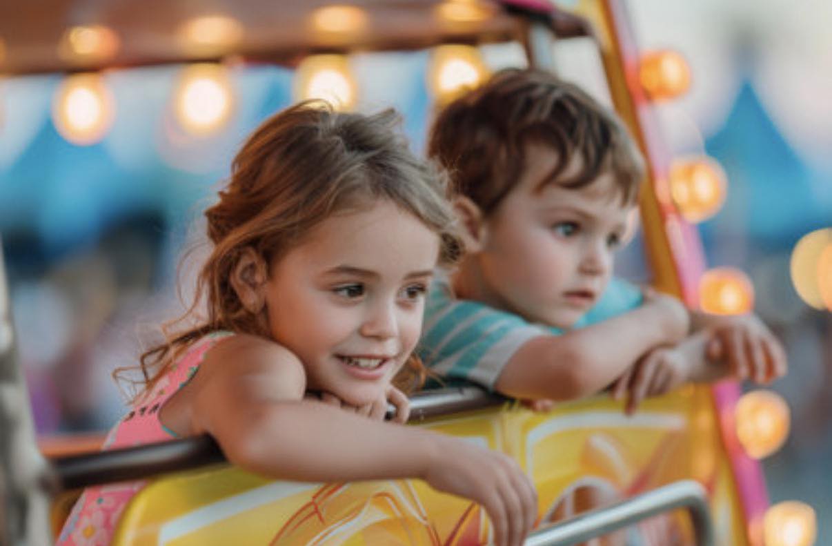 Kids on Carnival Ride